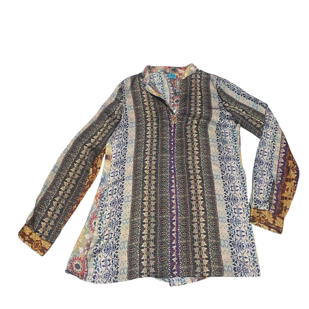 Kas design Multicolor Patterned Women's Top split back